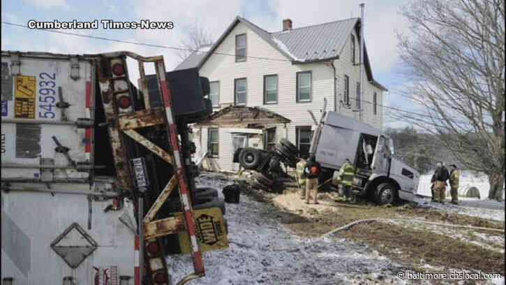 Tractor-Trailer Crashes Into Western Md. Home, Killing Driver, Police Say