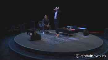 Checking out a stunning 360-degree performance in Edmonton