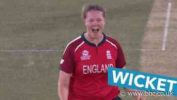 Women's T20 World Cup: England's Anya Shrubsole bowls Pakistan's Muneeba Ali