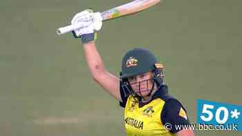 Women's T20 World Cup: Alyssa Healy passes 50 with two big sixes