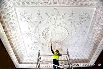 The £30,000 race to repair Fairfax House's ornate Georgian plaster ceilings