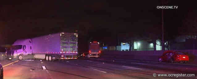 Woman hit, killed by big rig on 5 Freeway in San Juan Capistrano