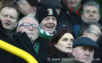 'Next year I will go to Crusaders': FIFA President Gianni Infantino snapped wearing Glentoran colours