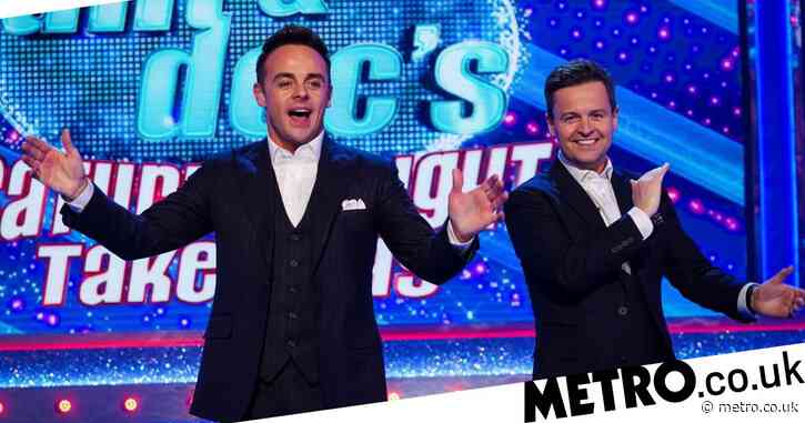 Who sings the Saturday Night Takeaway theme song?