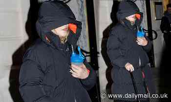 Madonna, 61, covers up in hooded jacket and leans on cane amid knee injury