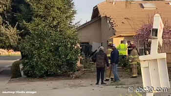 Suspected DUI driver arrested after crashing into garage of Visalia home