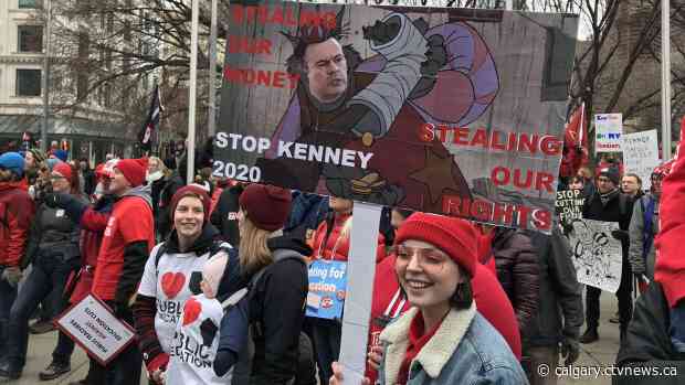 'Death by 1,000 cuts': Albertans protest UCP public sector changes