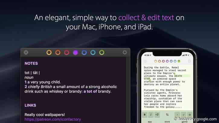 Tot is new text editor for Mac, iPhone, and iPad focused on constraints and ease of use