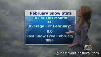 Baltimore Weather: No Accumulating Snow Falls In February, First Time Since 1884 - CBS Baltimore