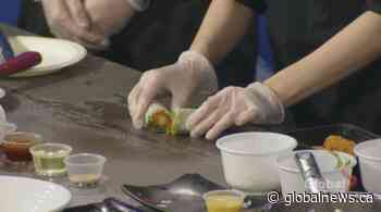 Ramen Misoya prepares mango rice rolls