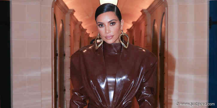 Kim Kardashian Turns Heads in a Latex Outfit During Paris Fashion Week