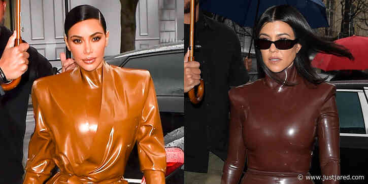 Kim & Kourtney Kardashian Attend Kanye West's Sunday Service in Paris
