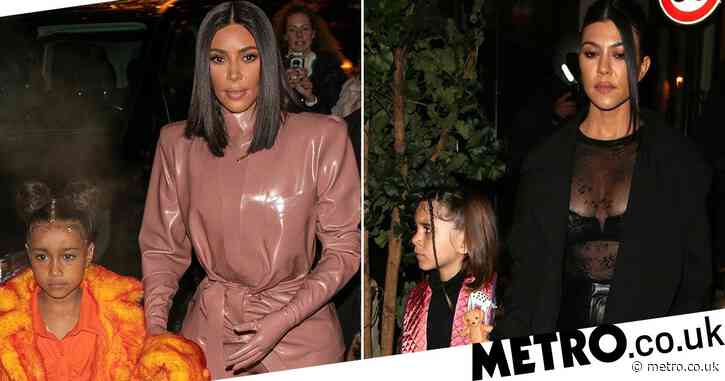 Kim Kardashian and Kourtney head out in Paris with daughters North and Penelope as they finally put their feud behind them