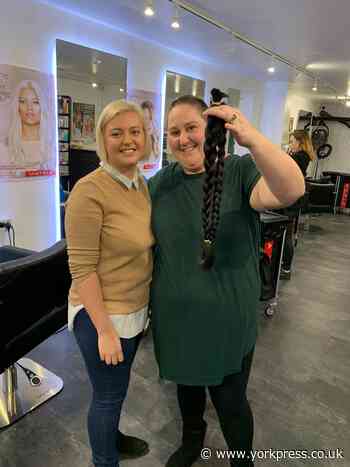 York woman shaves her head for charity