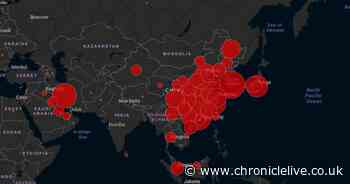 Coronavirus interactive map gives up to date information on current cases as disease spreads