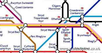 Someone has translated the entire London Underground map into Welsh