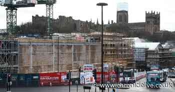 Crumbling road and now a large crack - the £150m Milburngate retail complex is not built yet and there's problems