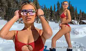 Love Island's Montana Brown dons a BIKINI in the snow during mountain getaway