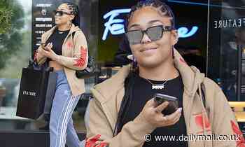 Jordyn Woods shows off braids during a shopping trip as ex-friend Kylie Jenner seems to taunt her