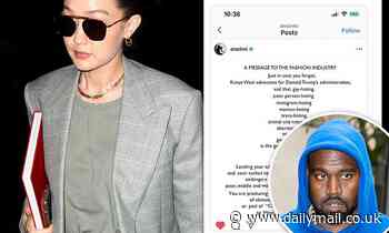 Gigi Hadid likes tweet SLAMMING fashion industry for fawning over Trump supporter Kanye West