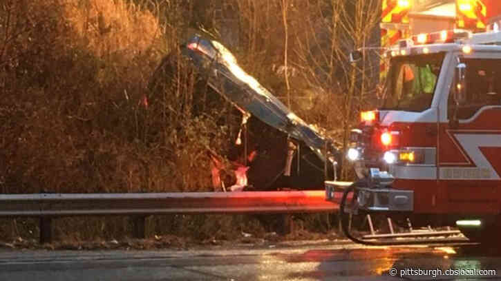 Crews On Scene Of Car Over Hillside On Greentree Road