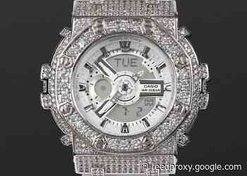 Custom G-Shock watches fully iced