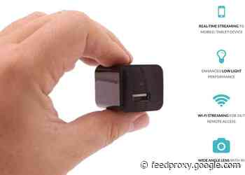 Secret security camera hidden inside a USB charger
