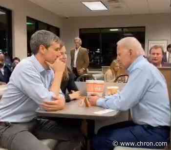Biden and Beto bite into Whataburger while discussing campaign strategy