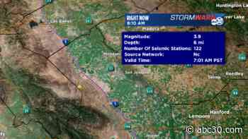3.9 earthquake shakes west of Fresno County