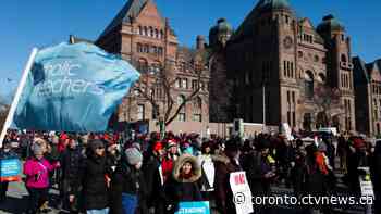 Ontario teachers plan second mass protest at legislature on Thursday