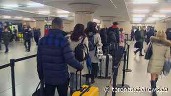 Passengers begin boarding VIA trains at Union after weeks of stoppage