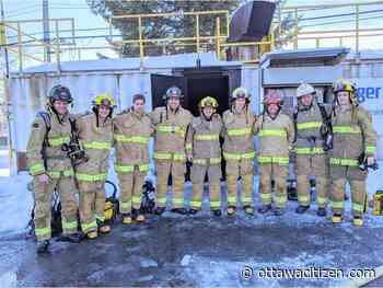 Ottawa 67's trade in hockey pads for bunker gear in day training with firefighters