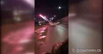 Saskatoon police seek details on video showing fireworks launched from car