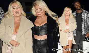 Love Island twins Eve and Jess put on a VERY busty display during shopping trip with Ched Uzor