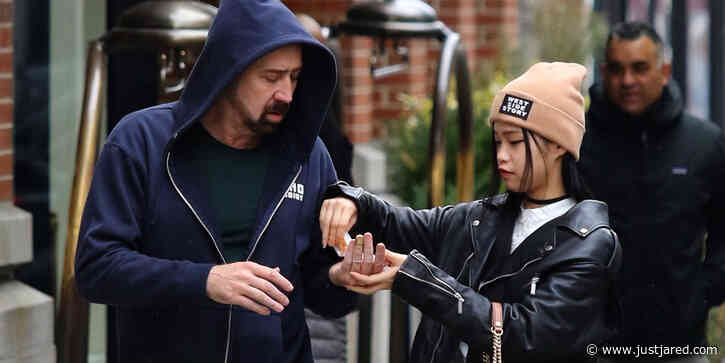 Nicolas Cage & New Girlfriend Riko Shibata Share Hand Sanitizer While Strolling in NYC Amid Coronavirus Outbreak