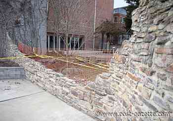 Garden wall collapses at Mattress Factory museum
