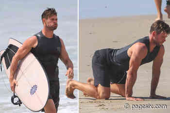 Chris Hemsworth stretches out on the beach and more star snaps - Page Six
