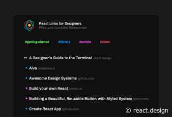 React Links for Designers
