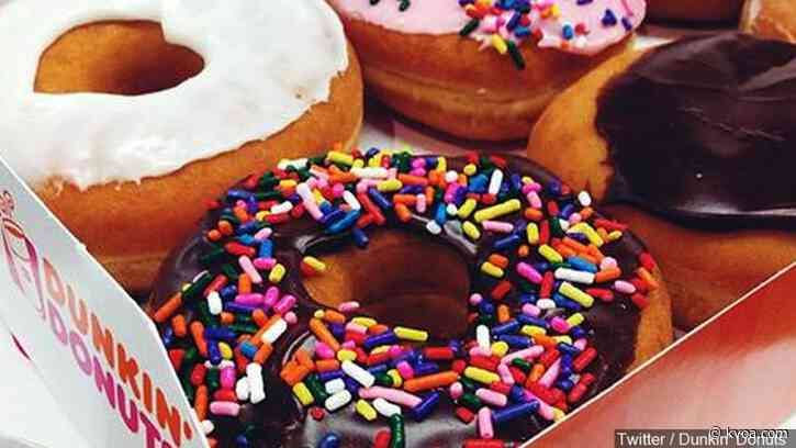 Dunkin’ will give out free donuts every Friday this month, but there’s a catch