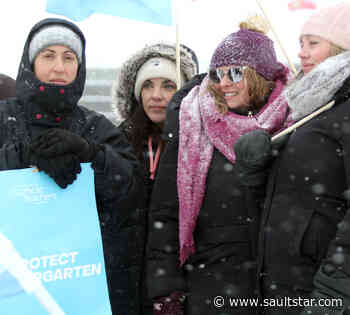It's snowy strike action for teachers