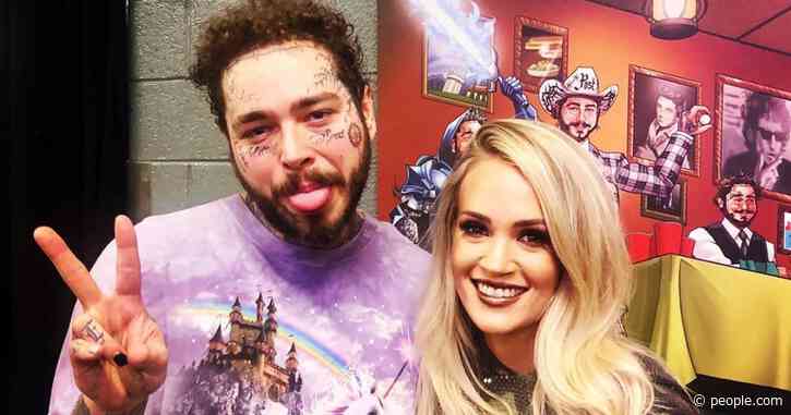 Carrie Underwood Attends Post Malone Concert and Thanks Him for 'Introducing Me to Your Mom'