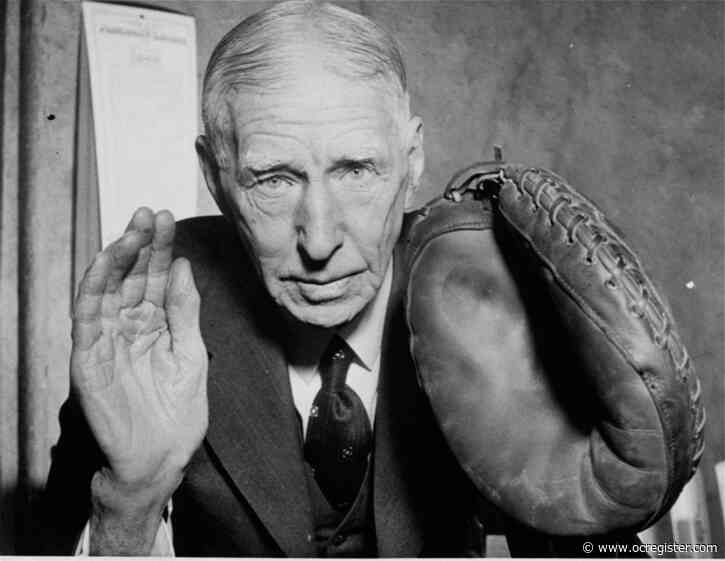 Connie Mack, famed baseball manager and coach, visited Fullerton with the Philadelphia Athletics