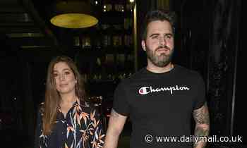Nikki Sanderson stuns in a floral print blouse as she enjoys dinner date with Greg Whitehurst