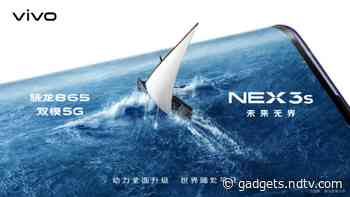 Vivo Nex 3S 5G Teasers Highlight Waterfall Display, Snapdragon 865 SoC