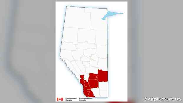 Up to 20 cm of snow expected overnight in sections of southern Alberta