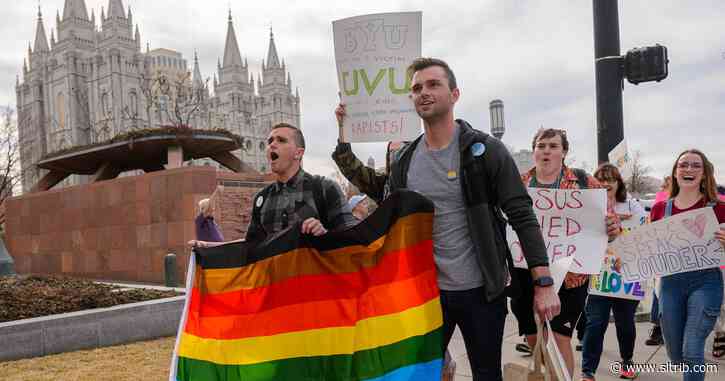 Live updates: Rally by LGBTQ students at BYU and allies underway at LDS Church headquarters