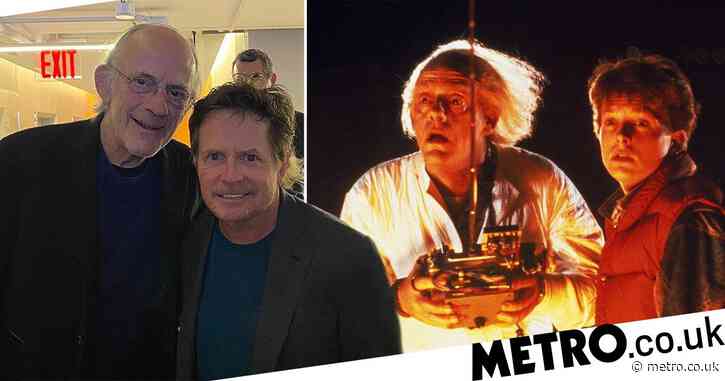 Back To The Future stars Christopher Lloyd and Michael J Fox reunite for epic snap and we cannot deal