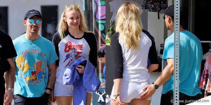 Joe Jonas Gets a Little Handsy with Sophie Turner During a Friday Lunch Outing