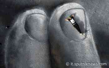 Quando la natura diventa opera d'arte: meravigliosi affreschi su erba di Saype - Sputnik Italia