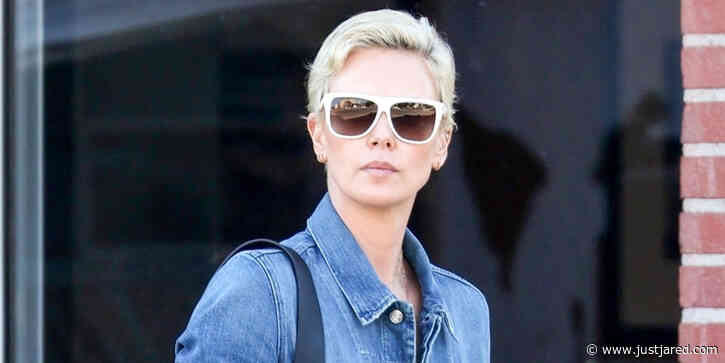 Charlize Theron Rocks Jean Jumpsuit For Lunch in LA